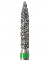 Алмазний бор Okodent 862 C (полум'я, зелений, груба абразивність)