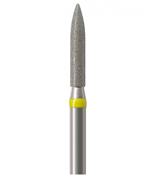Алмазний бор Okodent 862 EF (полум'я, жовтий, екстра-дрібна абразивність)