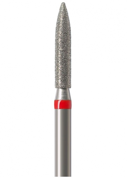 Алмазний бор Okodent 862 F (полум'я, червоний, дрібна абразивність)