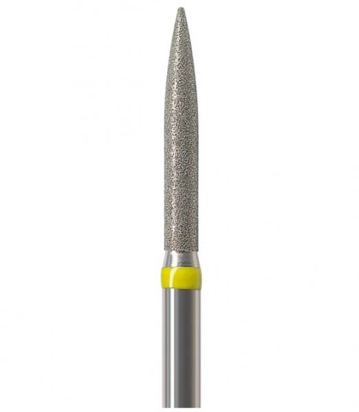 Алмазний бор Okodent 863 EF (полум'я, жовтий, екстра-дрібна абразивність)