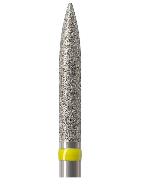 Алмазний бор Okodent 863 EF (полум'я, жовтий, екстра-дрібна абразивність)