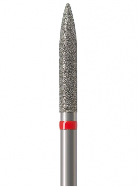 Алмазний бор Okodent 863 F (полум'я, червоний, дрібна абразивність)