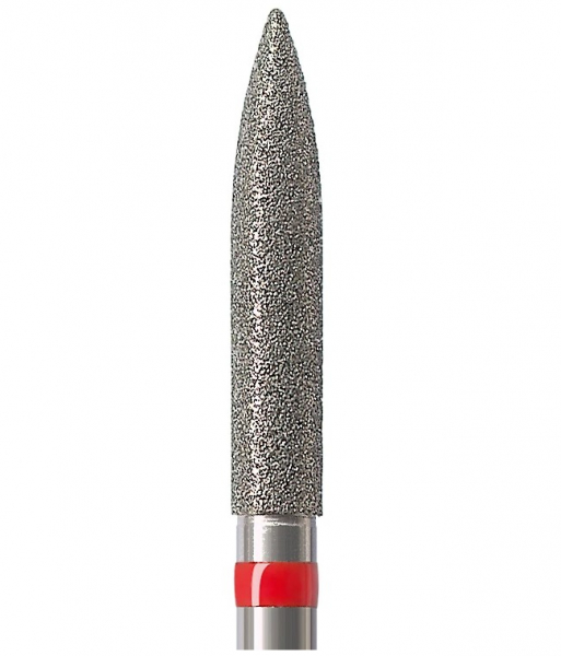 Алмазний бор Okodent 863 F (полум'я, червоний, дрібна абразивність)