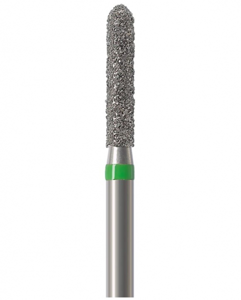 Алмазный бор Okodent 878 C (торпеда, зеленый, грубая абразивность)