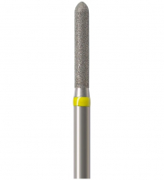 Алмазний бор Okodent 878 EF (торпеда, жовтий, екстра-дрібна абразивність)