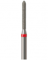 Алмазний бор Okodent 878 F (торпеда, червоний, дрібна абразивність)
