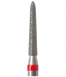 Алмазний бор Okodent 878K F (торпеда, червоний, дрібна абразивність)