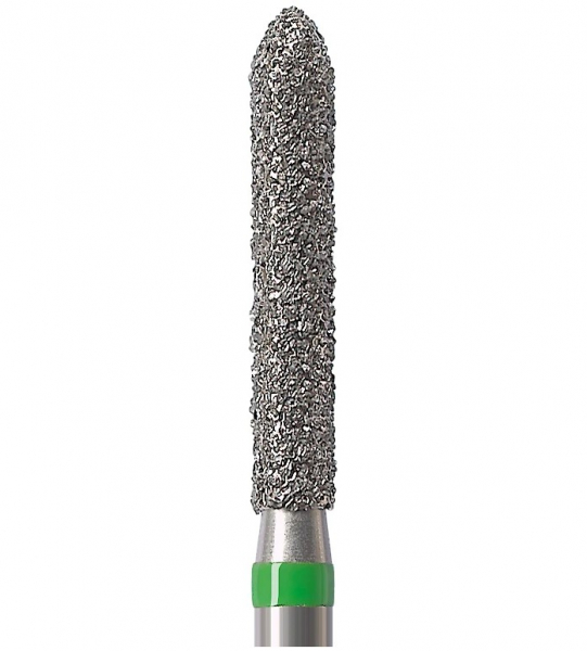 Алмазний бор Okodent 879 C (торпеда, зелений, груба абразивність)
