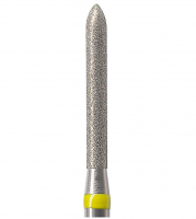 Алмазний бор Okodent 879 EF (торпеда, жовтий, екстра-дрібна абразивність)