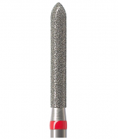 Алмазний бор Okodent 879 F (торпеда, червоний, дрібна абразивність)