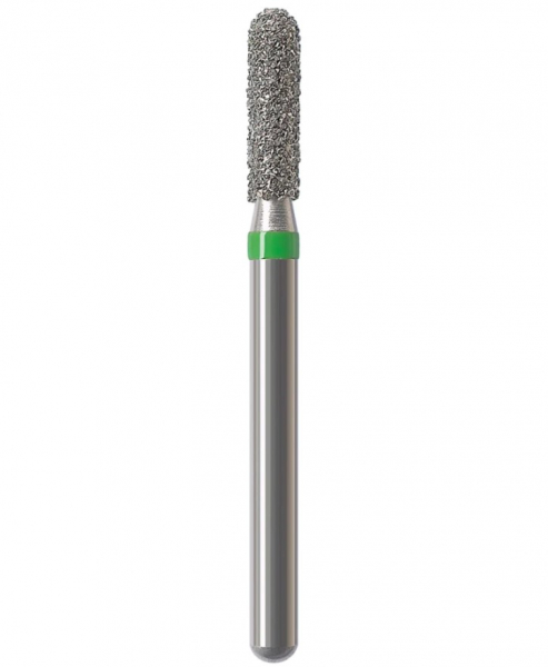 Алмазний бор Okodent 880 C (округлий циліндр, зелений, груба абразивність)