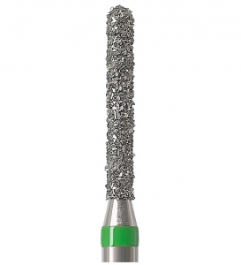 Алмазний бор Okodent 881 C (округлий циліндр, зелений, груба абразивність)
