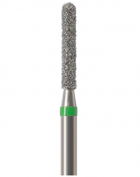Алмазний бор Okodent 881 C (округлий циліндр, зелений, груба абразивність)