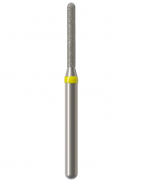 Алмазний бор Okodent 881 EF (округлий циліндр, жовтий, екстра-дрібна абразивність)