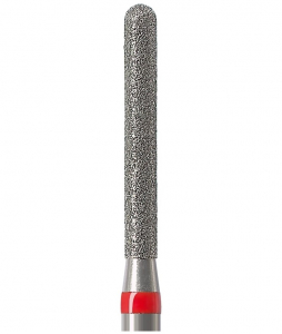 Алмазный бор Okodent 882 F (округлый цилиндр, красный, мелкая абразивность)
