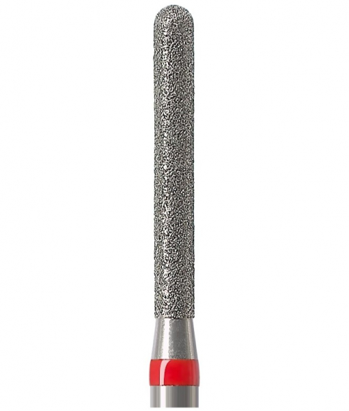 Алмазный бор Okodent 882 F (округлый цилиндр, красный, мелкая абразивность)