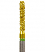 Алмазний бор Okodent S837KR.014 C (циліндр, зелений, груба абразивність)