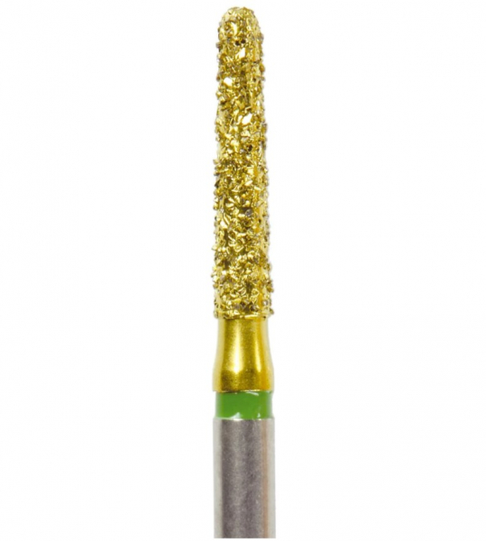 Алмазный бор Okodent S856.016 C (цилиндр, зеленый, грубая абразивность)
