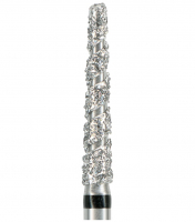 Алмазный бор Okodent T848.016 SC (цилиндр, турбо, черный, супер-грубая абразивность)