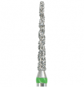 Алмазний бор Okodent T850 C (конус, турбо, зелений, груба абразивність)