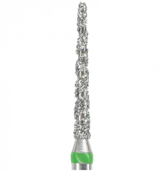 Алмазный бор Okodent T850 C (конус, турбо, зеленый, грубая абразивность)