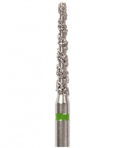 Алмазний бор Okodent T850 C (конус, турбо, зелений, груба абразивність)