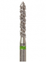Алмазный бор Okodent T885.014 C (торпеда, турбо, зеленый, грубая абразивность)