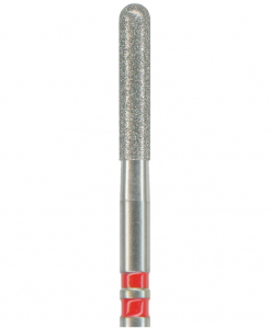 Алмазний бор Okodent Z881.012 F (за цирконієм, циліндричний, червоний, дрібна абразивність)
