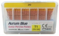 Aurum Blue T1, №20.04 (Meta Biomed) Гутаперчеві штифти, 60 шт