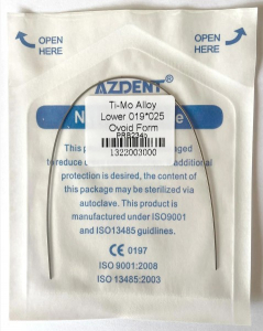 Дуги Azdent TMA Ti-Mo 019x025 мм (1 шт)