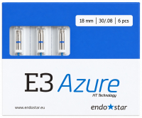 Файлы Poldent Endostar E3 AZURE BASIC (18 мм) 30/08, 6 шт