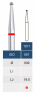 Бор алмазний Microdont 1011F (0.9 мм, сферичний, червоний) (ref.1011F)