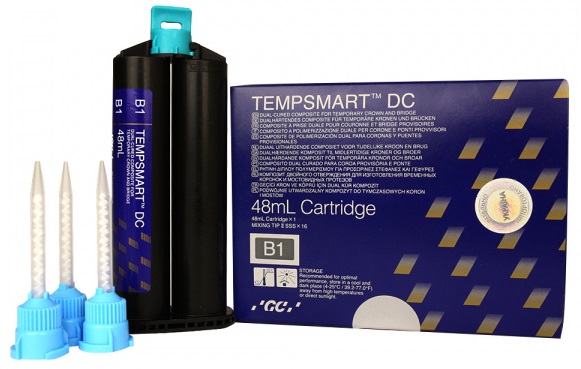 Композит подвійного затвердіння GC Tempsmart DC (картридж 48 мл + 16 насадок)