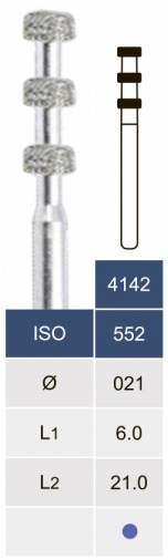 Бор алмазний Microdont 4142 (2.1 мм, колесо, середній)