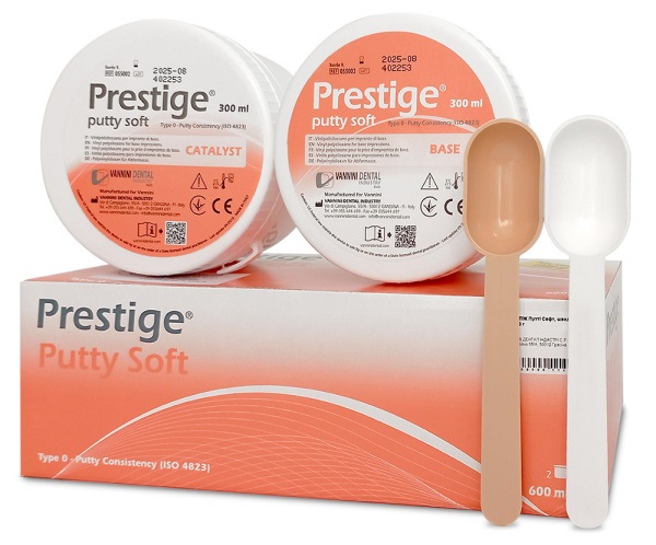 Базовая масса Vannini Dental PRESTIGE Putty Soft (450 г + 450 г)