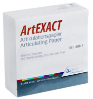 Бумага артикуляционная Becht ArtEXACT, сине-красная, прямая, 15 мкм (250 листов) REF 408.1