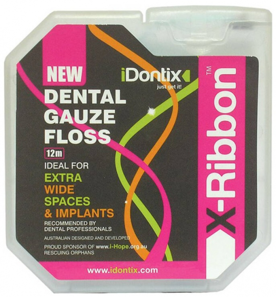 Зубна стрічка Piksters IDONTIX, для широких проміжків та імплантів, 12 м (IDOXRIBBON/18)