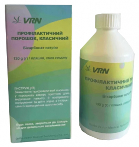 Бікарбонат натрію, 65 мкм (VRN) Профілактичний порошок для стоматологічного полірування, 130 г, надясневий, смак лимону