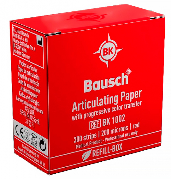 Артикуляційний папір Bausch BK1002 (червоний)