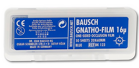 Артикуляционная фольга Bausch BK123 Гнато-Фильм (синяя)