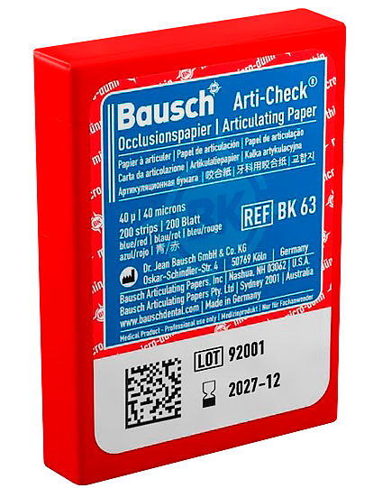 Артикуляційний папір Bausch BK63 (синьо-червоний)