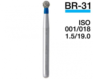 BR-31 (Mani) Алмазний бор, кулястий (кулька) ISO 001/018