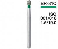 BR-31C (Mani) Алмазный бор, шаровидный, ISO 001/018