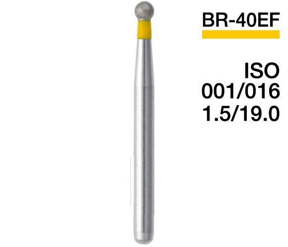 BR-40EF (Mani) Алмазный бор, шаровидный, ISO 001/014