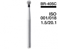 BR-40SC (Mani) Алмазный бор, шаровидный, ISO 001/018, черный
