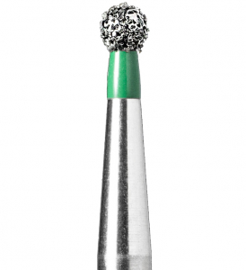 BR-41C (Mani) Алмазный бор, шаровидный, ISO 001/015, зеленый