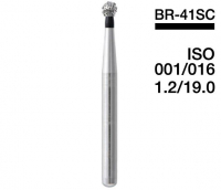 BR-41SC (Mani) Алмазный бор, шаровидный, ISO 001/016, черный
