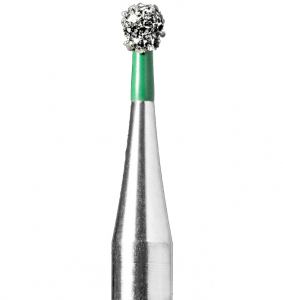 BR-45C (Mani) Алмазний бор, кулястий, ISO 001/011, зелений