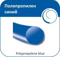 Полипропилен Монофиламент, обратно-режущий, d - 0,78-0,88 мм, синий (3,0 - 2/0 - 75 см) Olimp