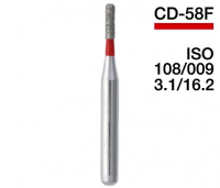 CD-58F (Mani) Алмазный бор, фиссурный с закругленным концом, ISO 108/009